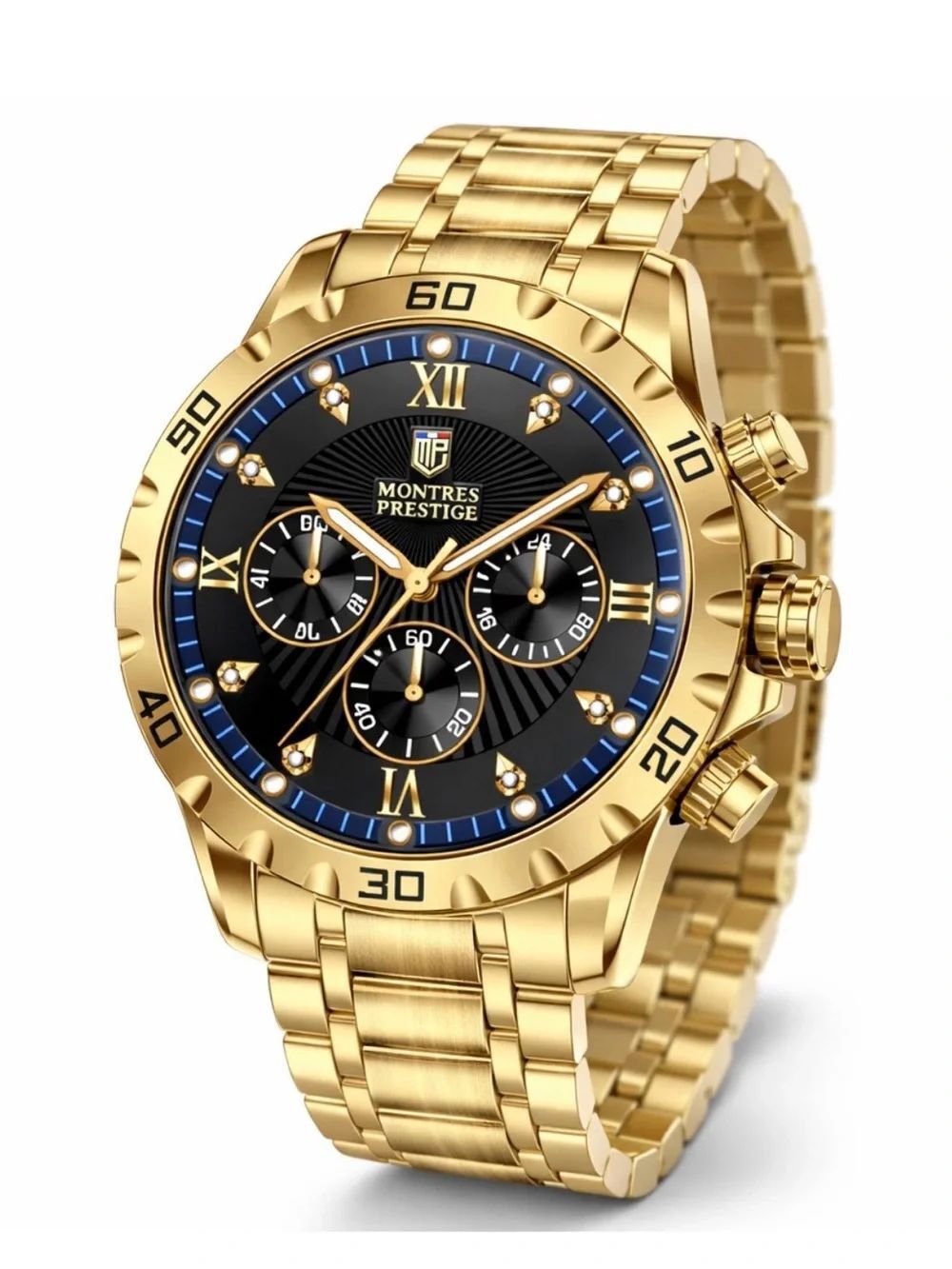 Montres Prestige Men's Watch - 44mm, Gold (MPW-0330)